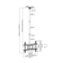 Aisens Soporte de Techo Giratorio CT80TSE-075 para TV de 37-80 pulgadas, 50kg, Negro